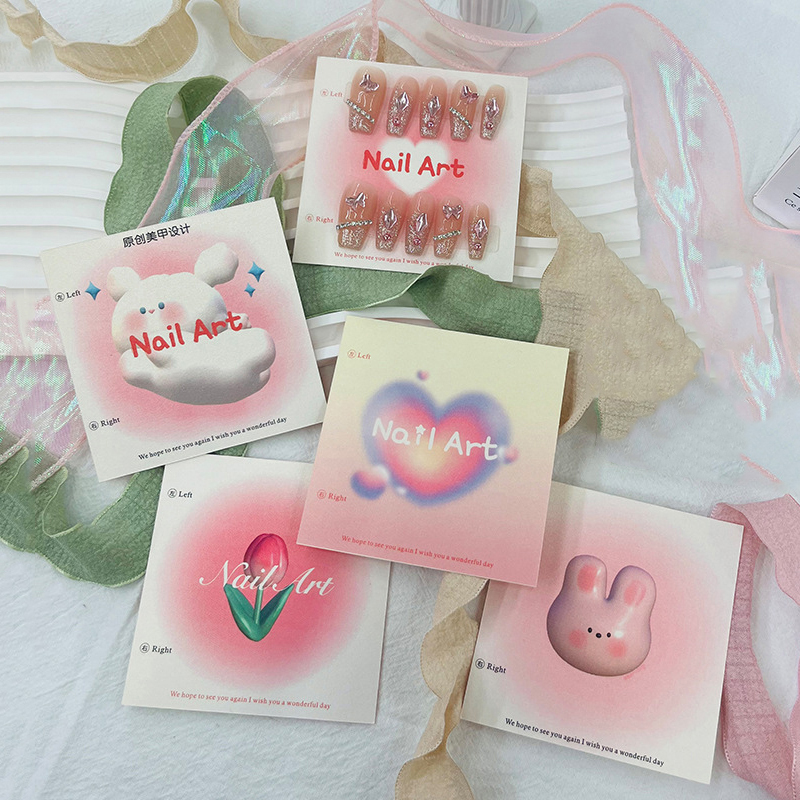 Nail Art Overlay - 50Pcs 6.5x6.5cm 8x8cm Press On Nail