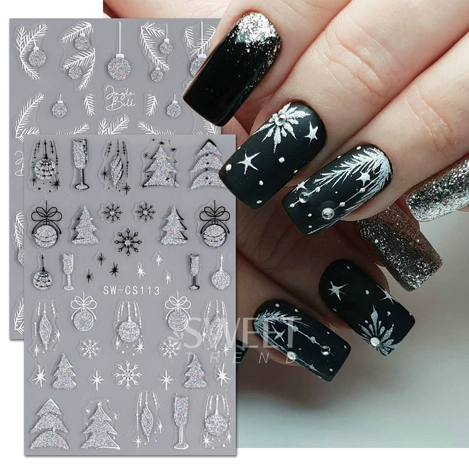 NEW Christmas Series Nail Poli - Nail Art Xmas Stickers 리뷰 및 가격