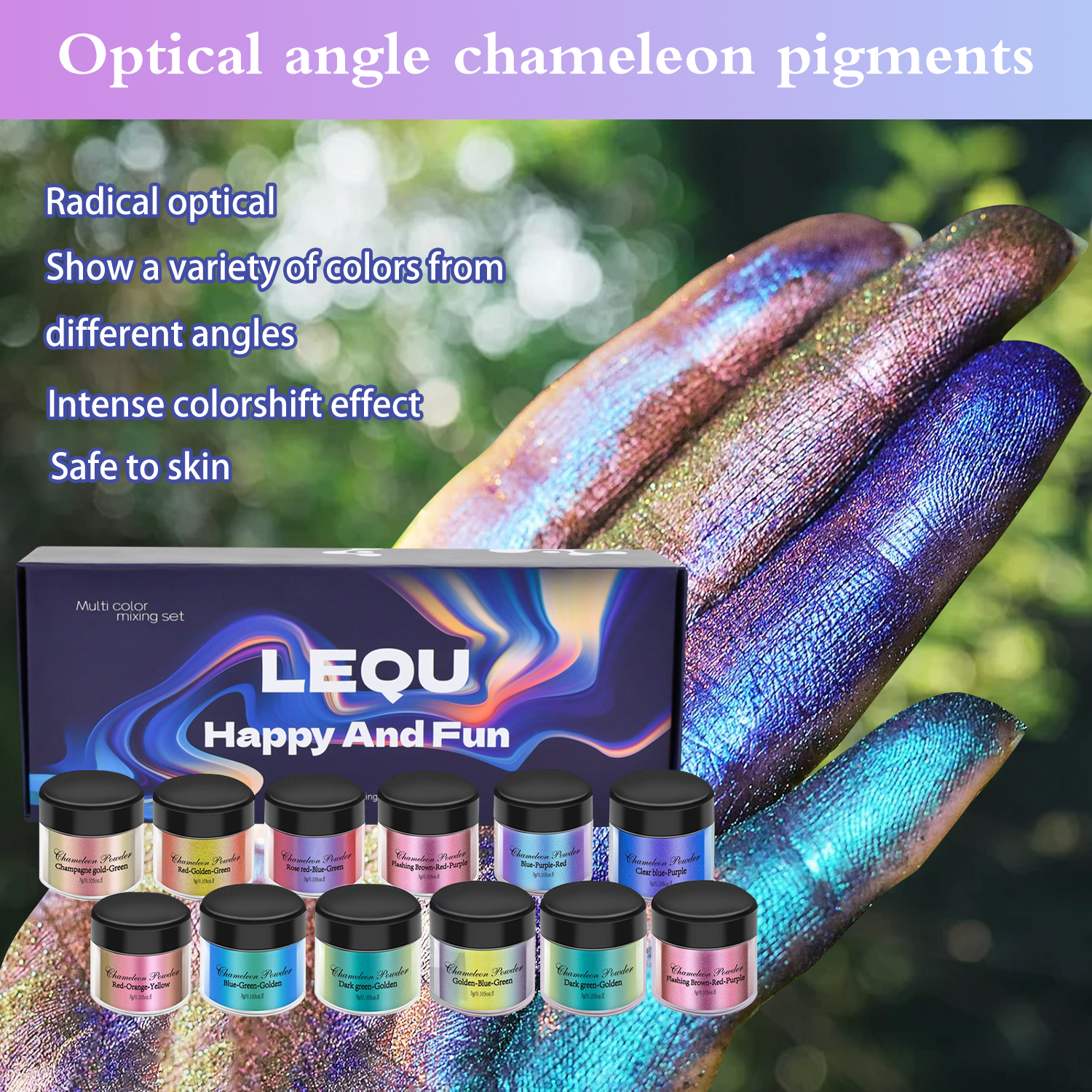 1 Set Chameleon Powder Nail Ch - Nail Art Overlay 리뷰 및 가격