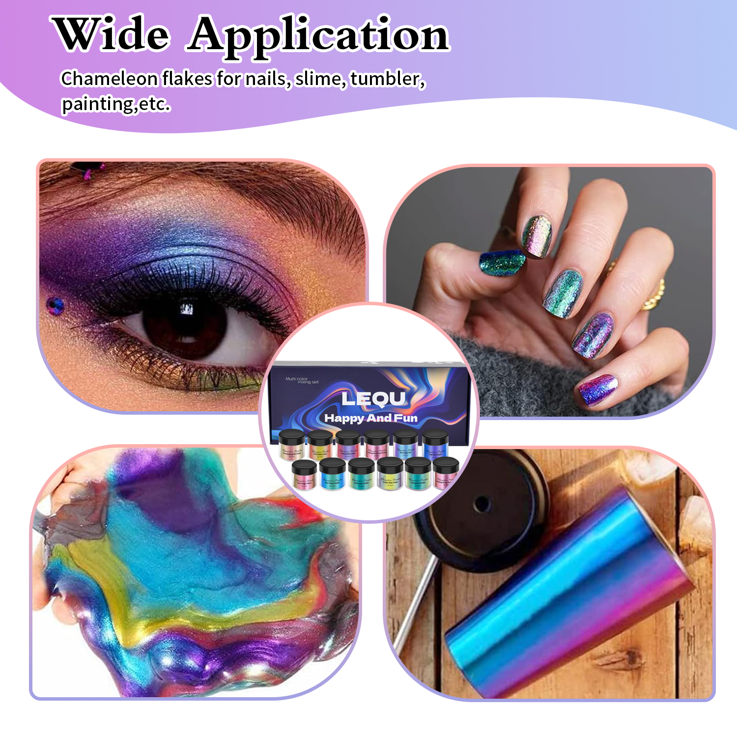 1 Set Chameleon Powder Nail Ch - Nail Art Overlay 리뷰 및 가격