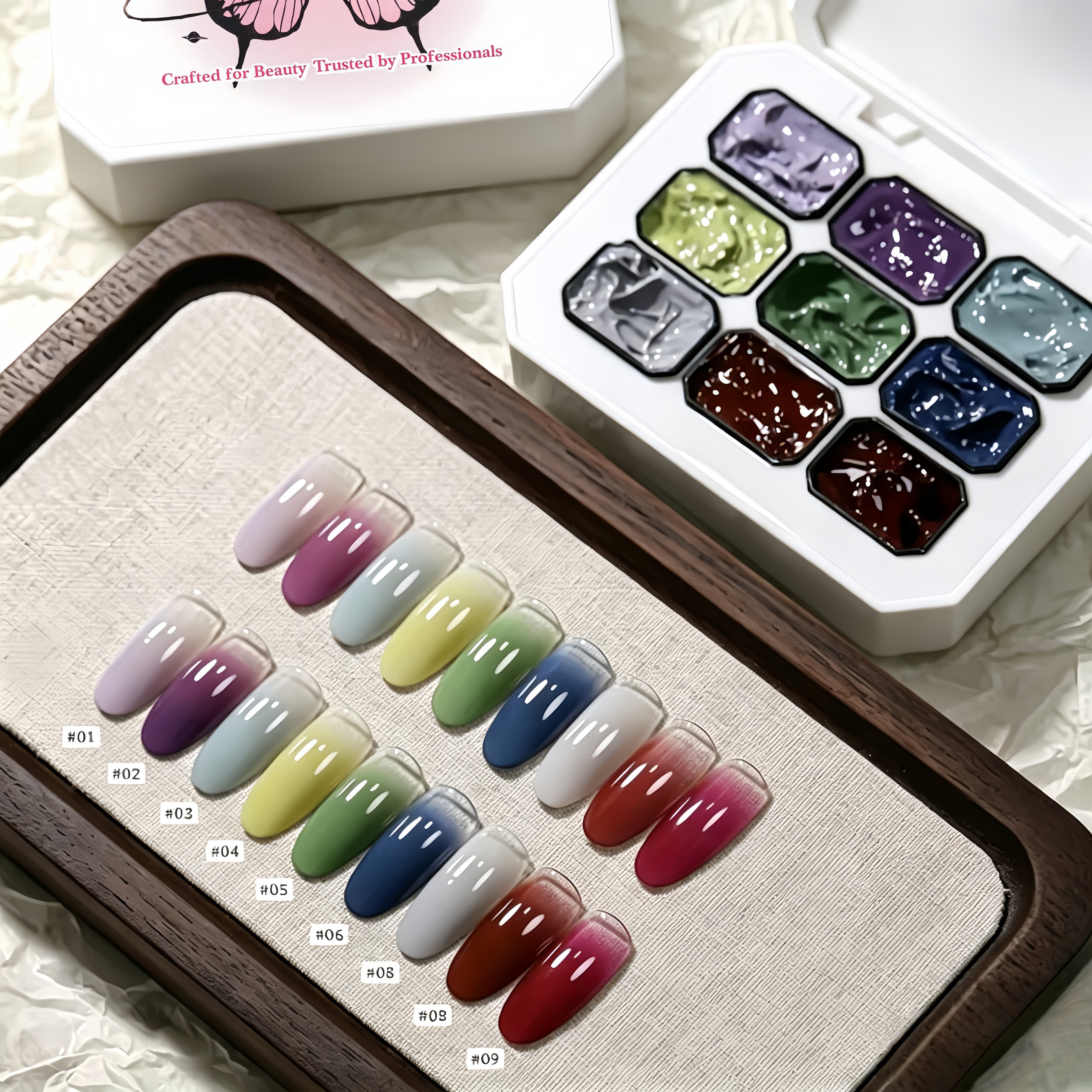 1pc solid  9-grid color painti - Nail Art Halal 리뷰 및 가격