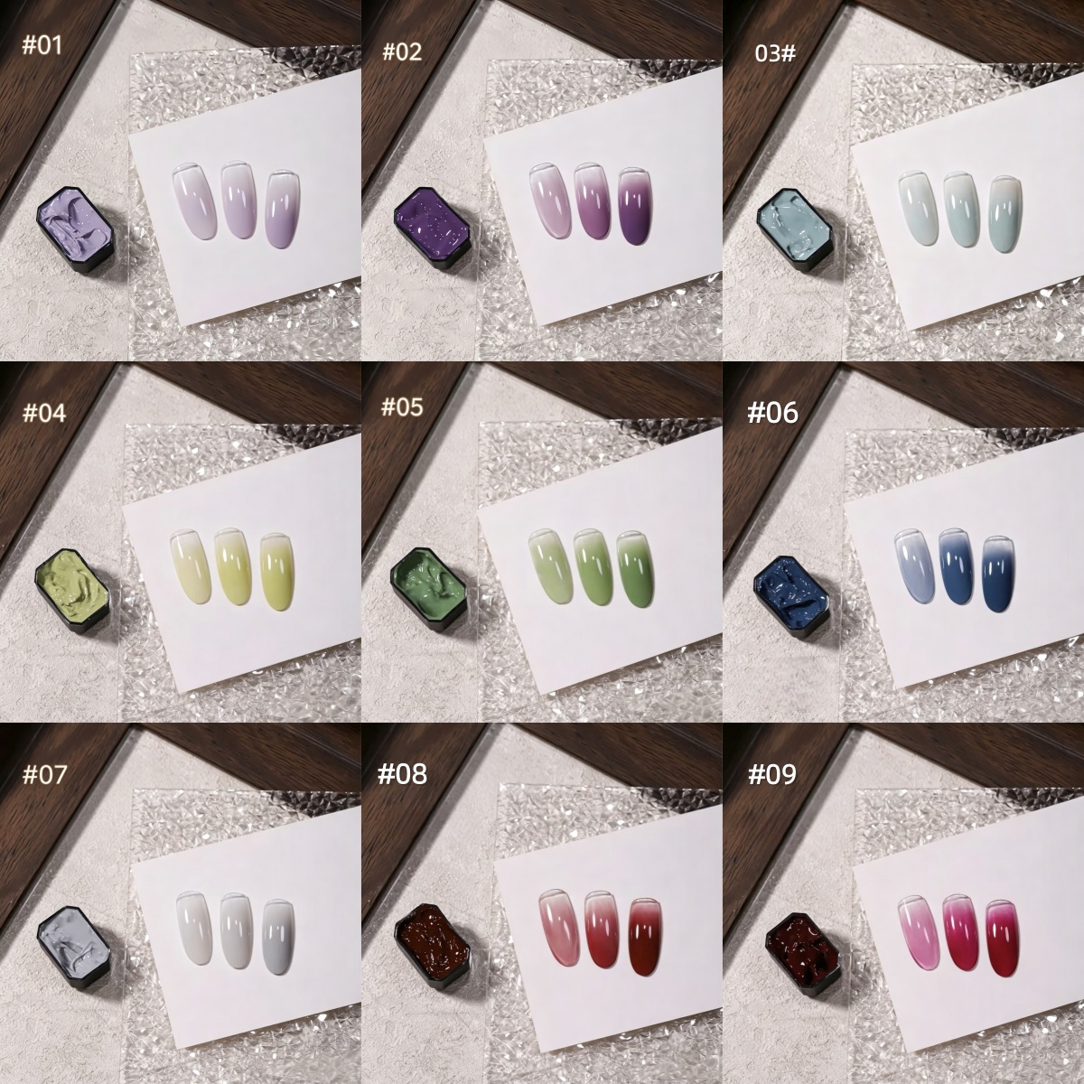 1pc solid  9-grid color painti - Nail Art Halal 리뷰 및 가격