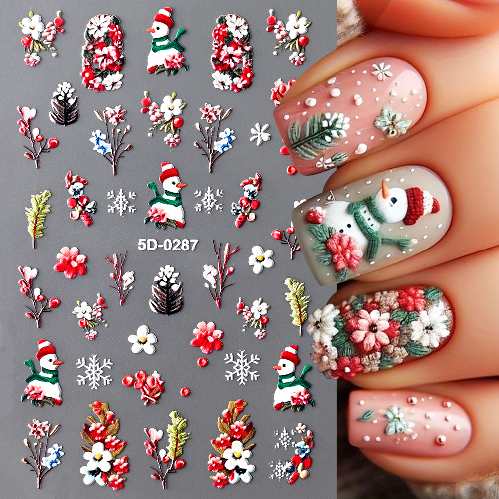 2sheets Christmas Mockingbird  - Nail Art Xmas Stickers 리뷰 및 가격