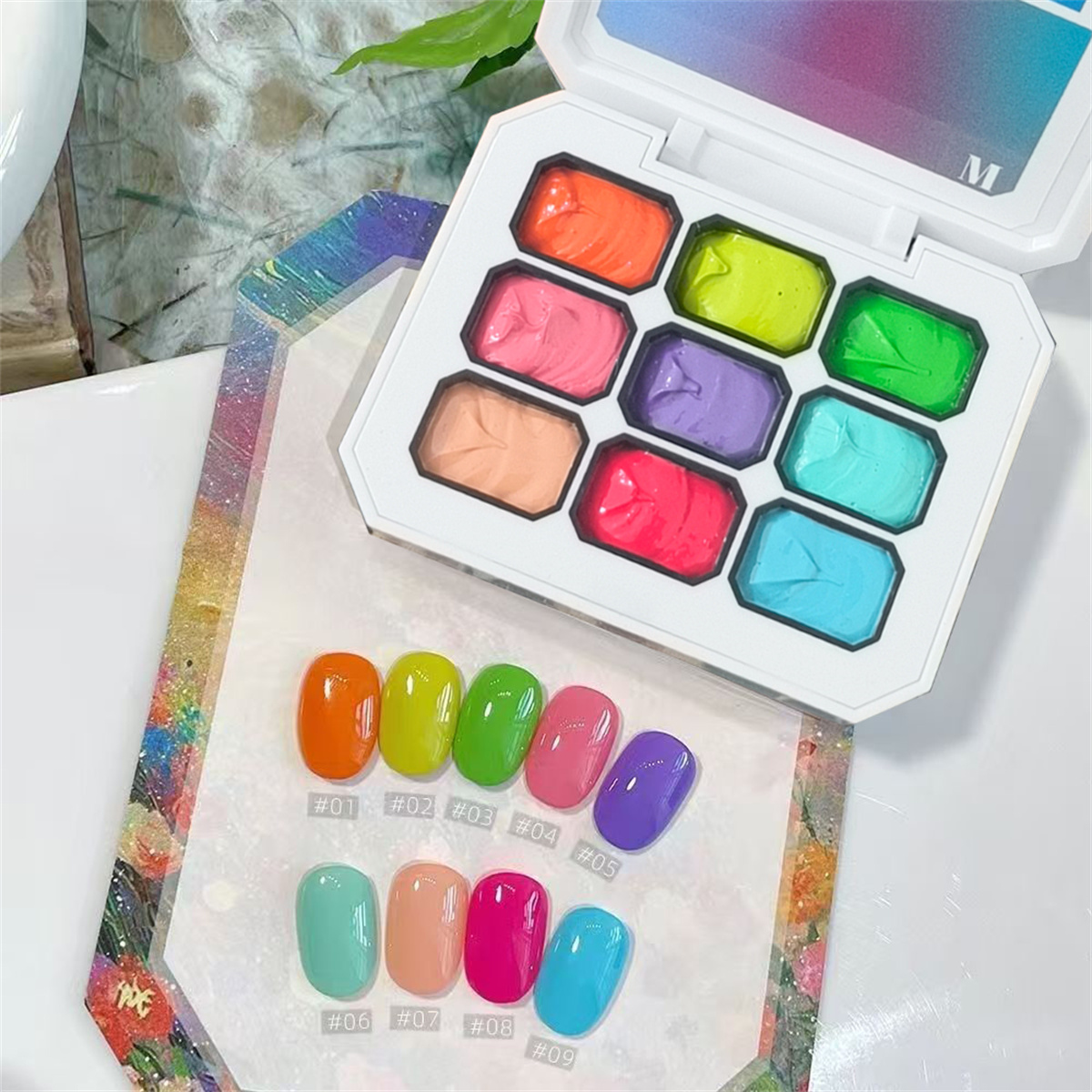 1pc 9-color solid nail polish  - Nail Art Halal 리뷰 및 가격