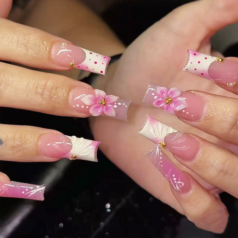 24PCS Blue Style Press on Nail - Nail Art French Nails 리뷰 및 가격