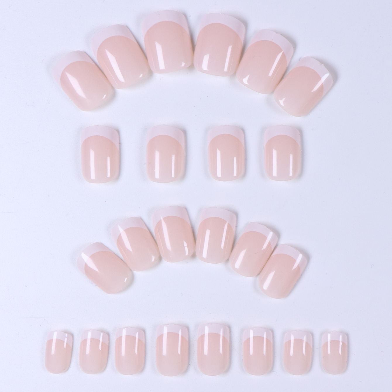 24PCS French white border shor - Nail Art French Nails 리뷰 및 가격
