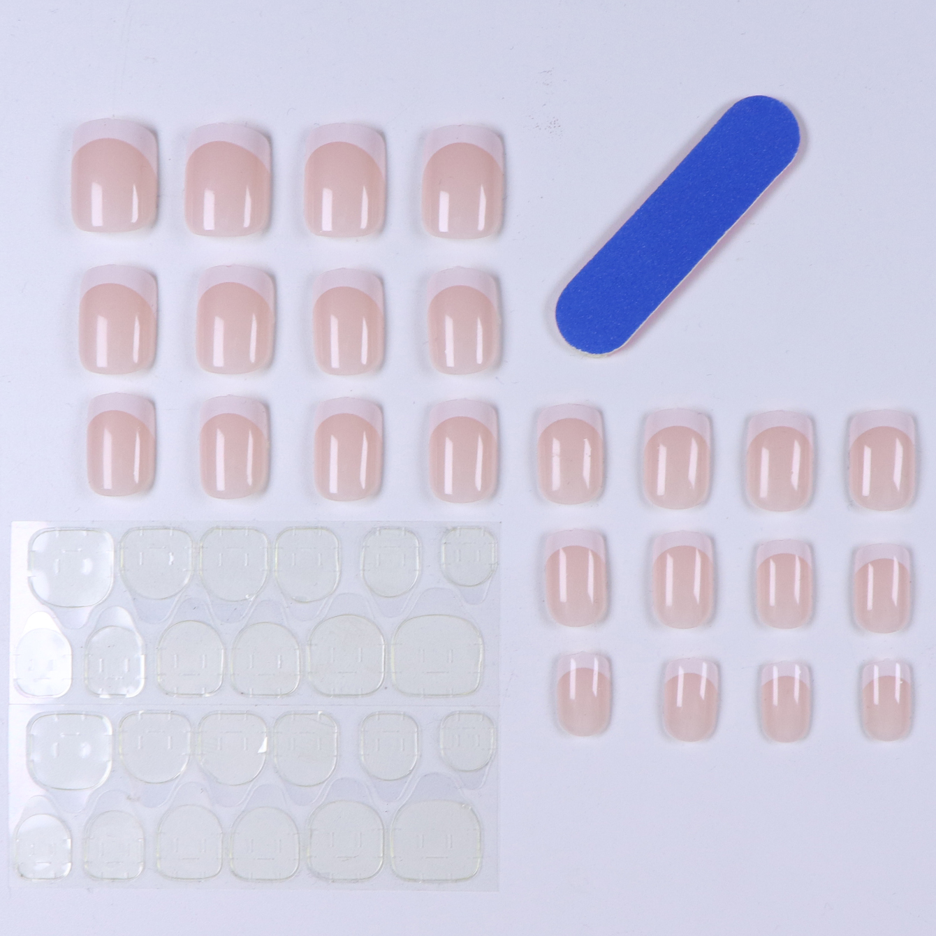 24PCS French white border shor - Nail Art French Nails 리뷰 및 가격