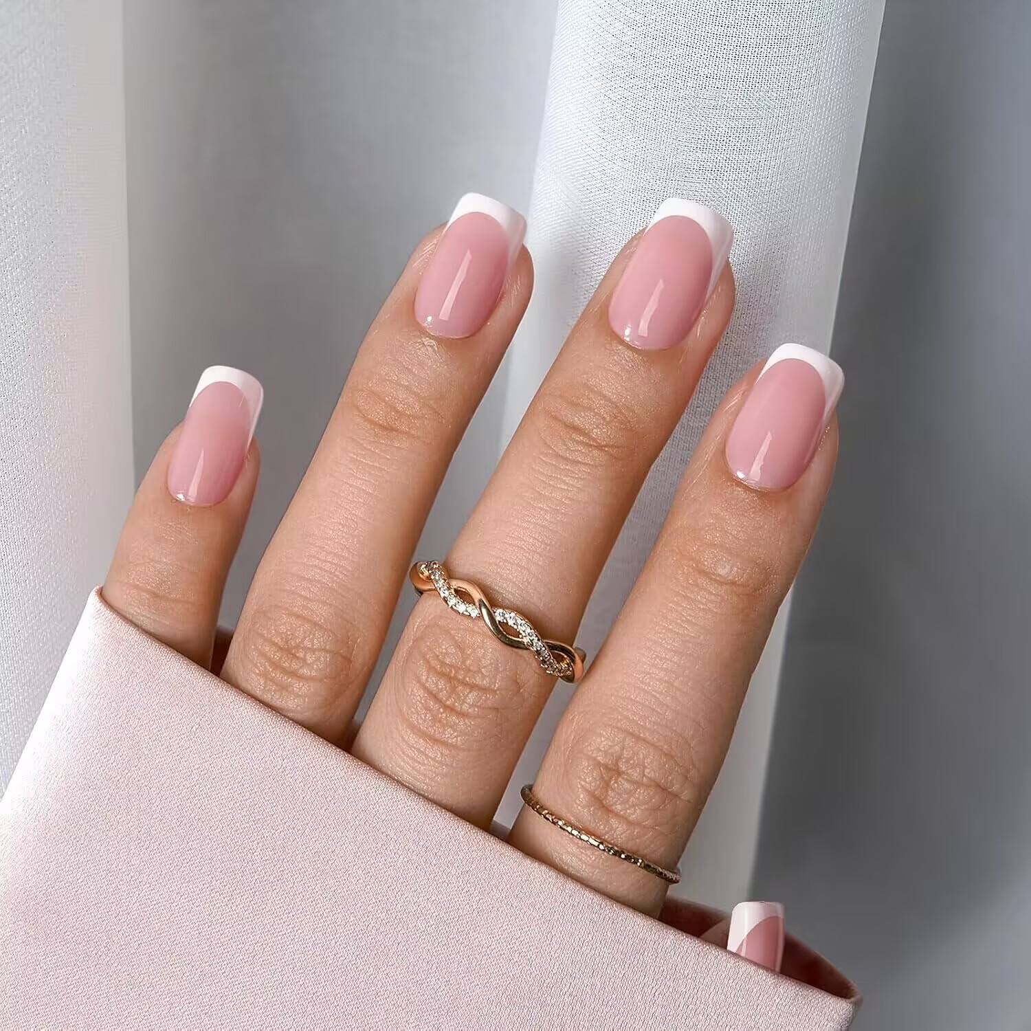 24PCS Short Square White Franc - Nail Art France 리뷰 및 가격
