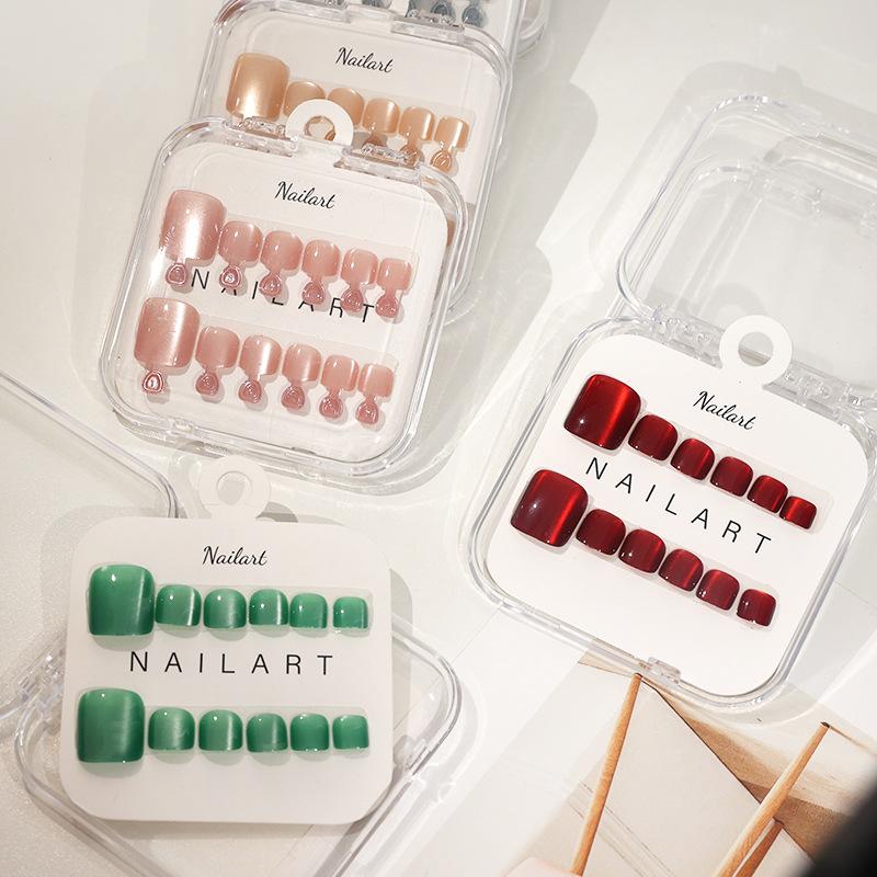 10 Pcs/Box French Fake Nails G - Nail Art Extension Cat Eye 리뷰 및 가격