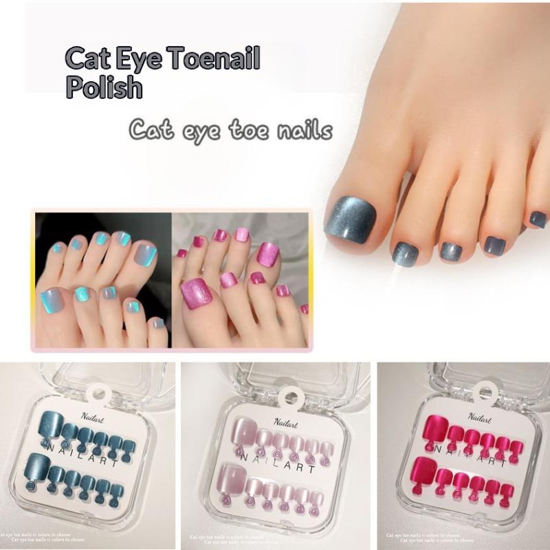 10 Pcs/Box French Fake Nails G - Nail Art Extension Cat Eye 리뷰 및 가격