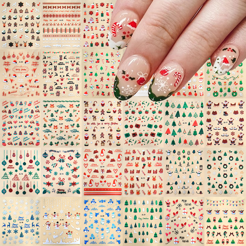 30pcs Xmas Snowflake Nail Art  - Nail Art Xmas Stickers 리뷰 및 가격