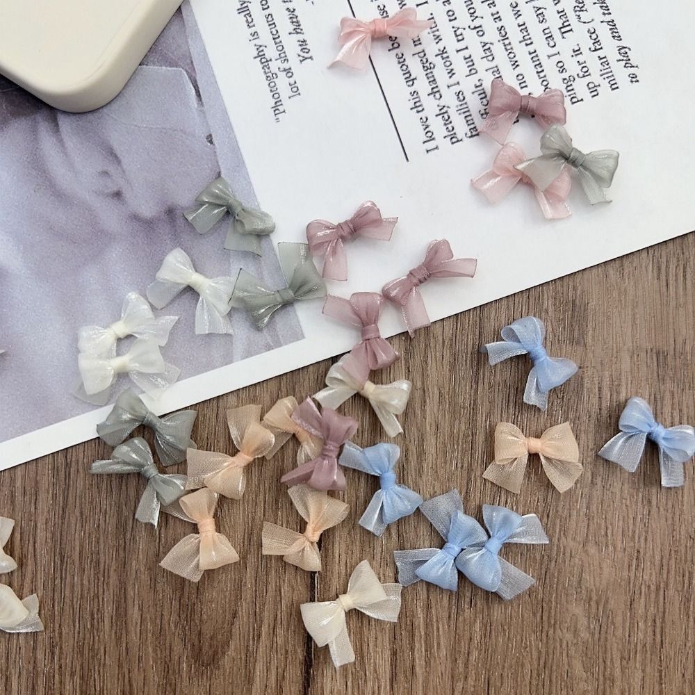 10Pcs Colorful Bow Pearlescent - Nail Art French Nails 리뷰 및 가격
