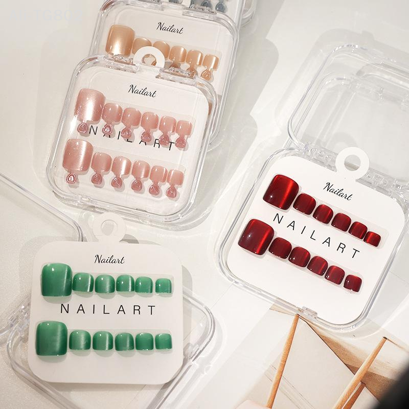 10 Pcs/Box French Fake Nails G - Nail Art Extension Cat Eye 리뷰 및 가격