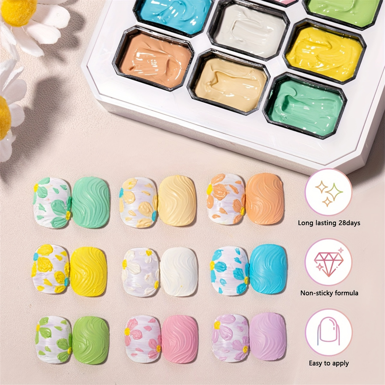 1pc 9-color Makaron solid nail - Nail Art Halal 리뷰 및 가격