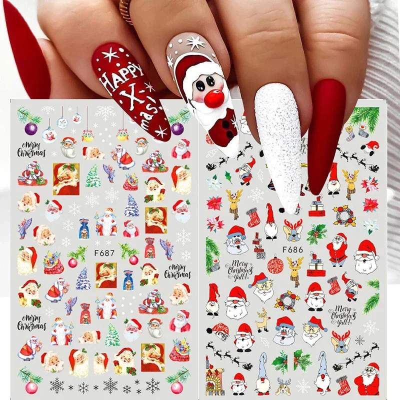 Xmas Nails Stickers Winter San - Nail Art Xmas Stickers 리뷰 및 가격