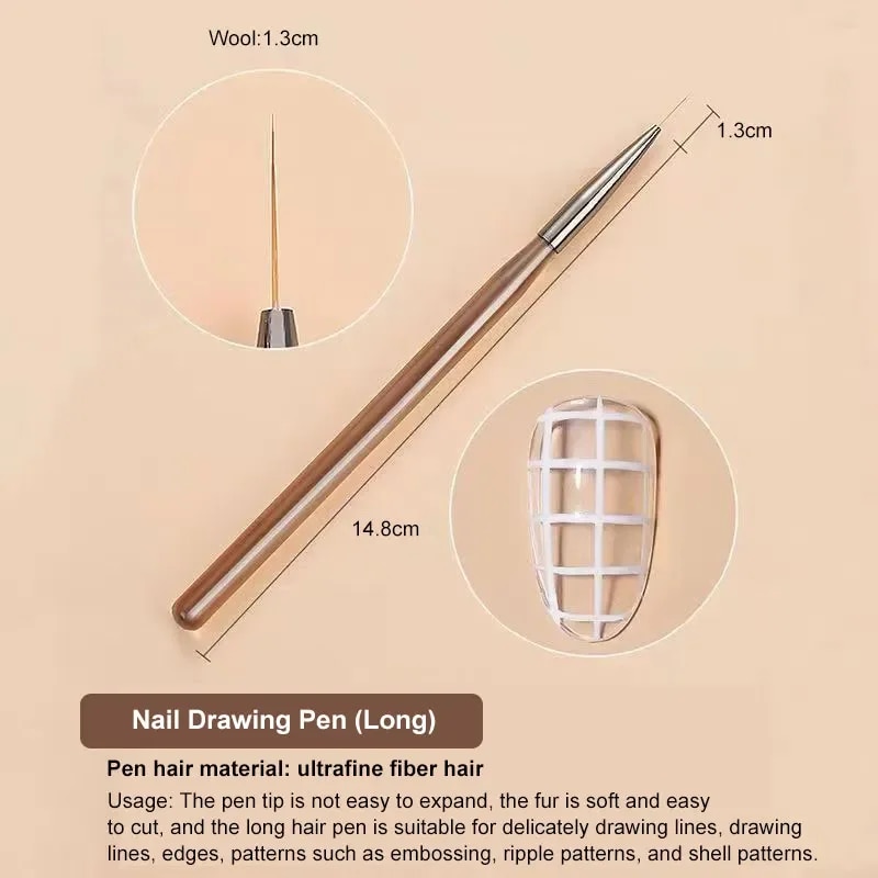 9PCS UV Gel Nail Brush Liner D - Nail Art Overlay 리뷰 및 가격
