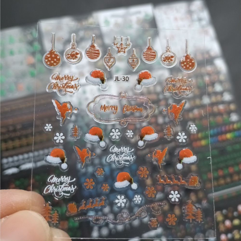 30PCS Christmas Nail Art Stick - Nail Art Xmas Stickers 리뷰 및 가격