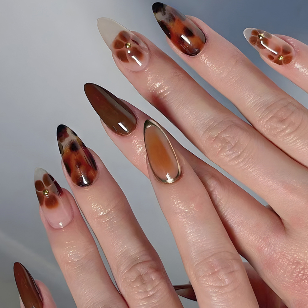 24pcs Fashion Rhinestone Press - Nail Art French Nails 리뷰 및 가격