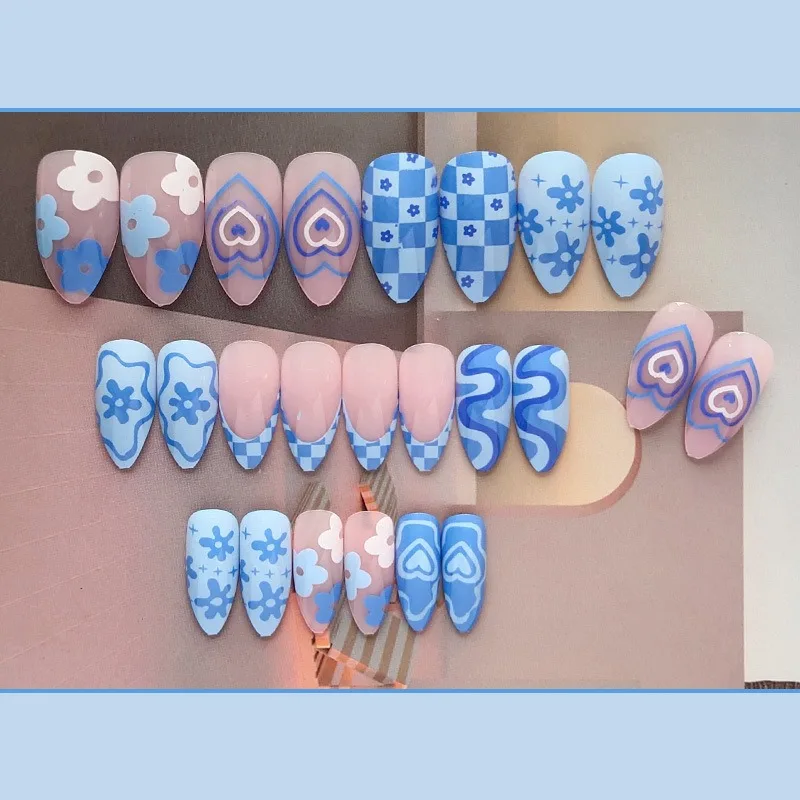 24 Pcs Press on Nails Love Des - Nail Art France 리뷰 및 가격