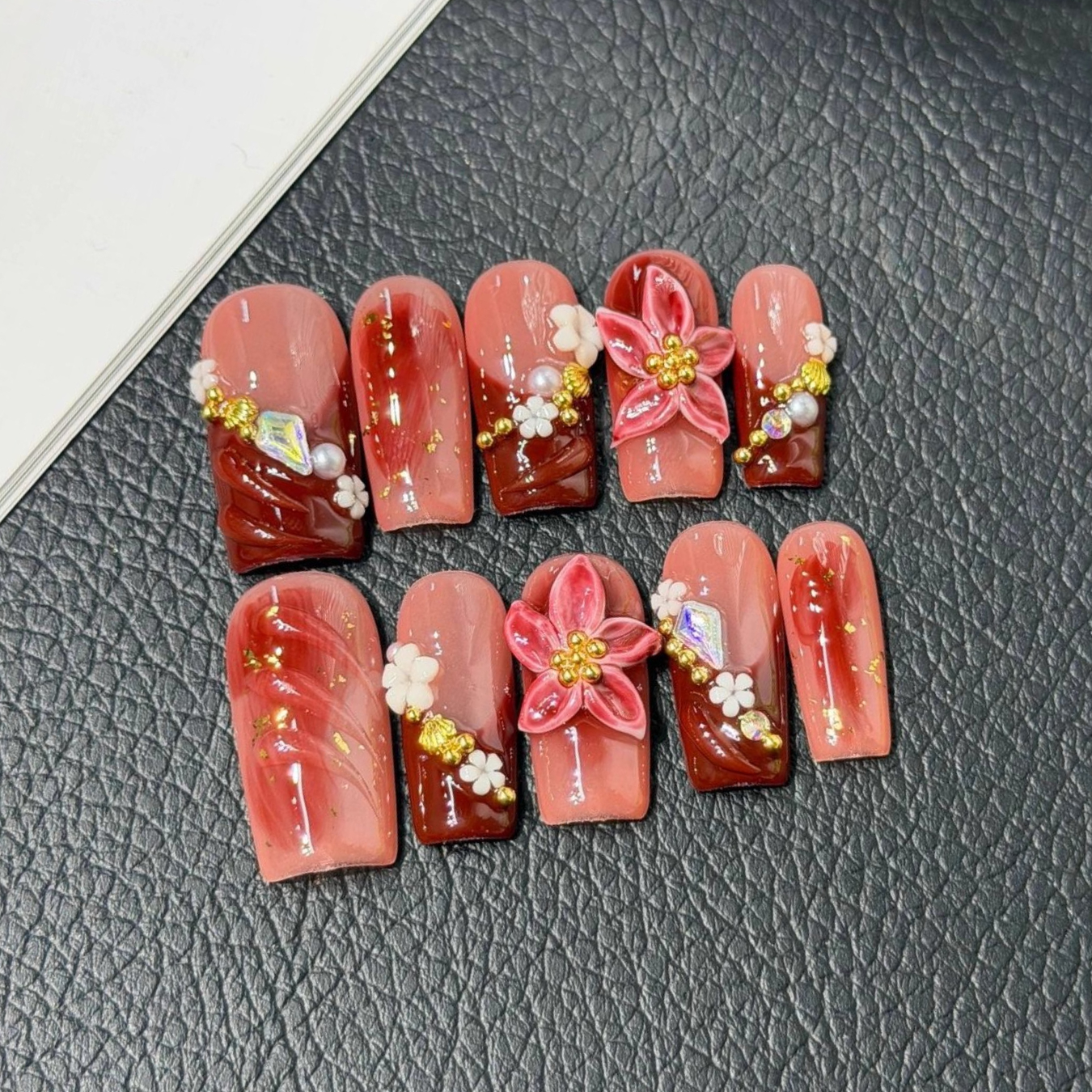 10Pcs French Ballet Handmade R - Nail Art French Nails 리뷰 및 가격