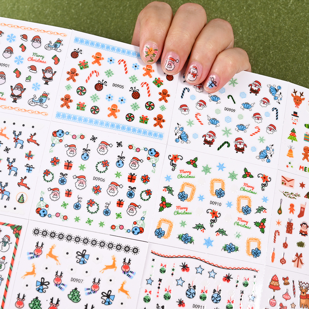 24pcs 3D Merry Christmas Nail  - Nail Art Xmas Stickers 리뷰 및 가격