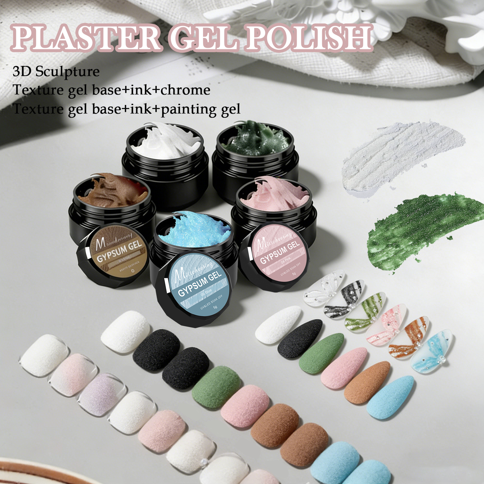 5g Solid Gypsum Painting Nail  - Nail Art Halal 리뷰 및 가격