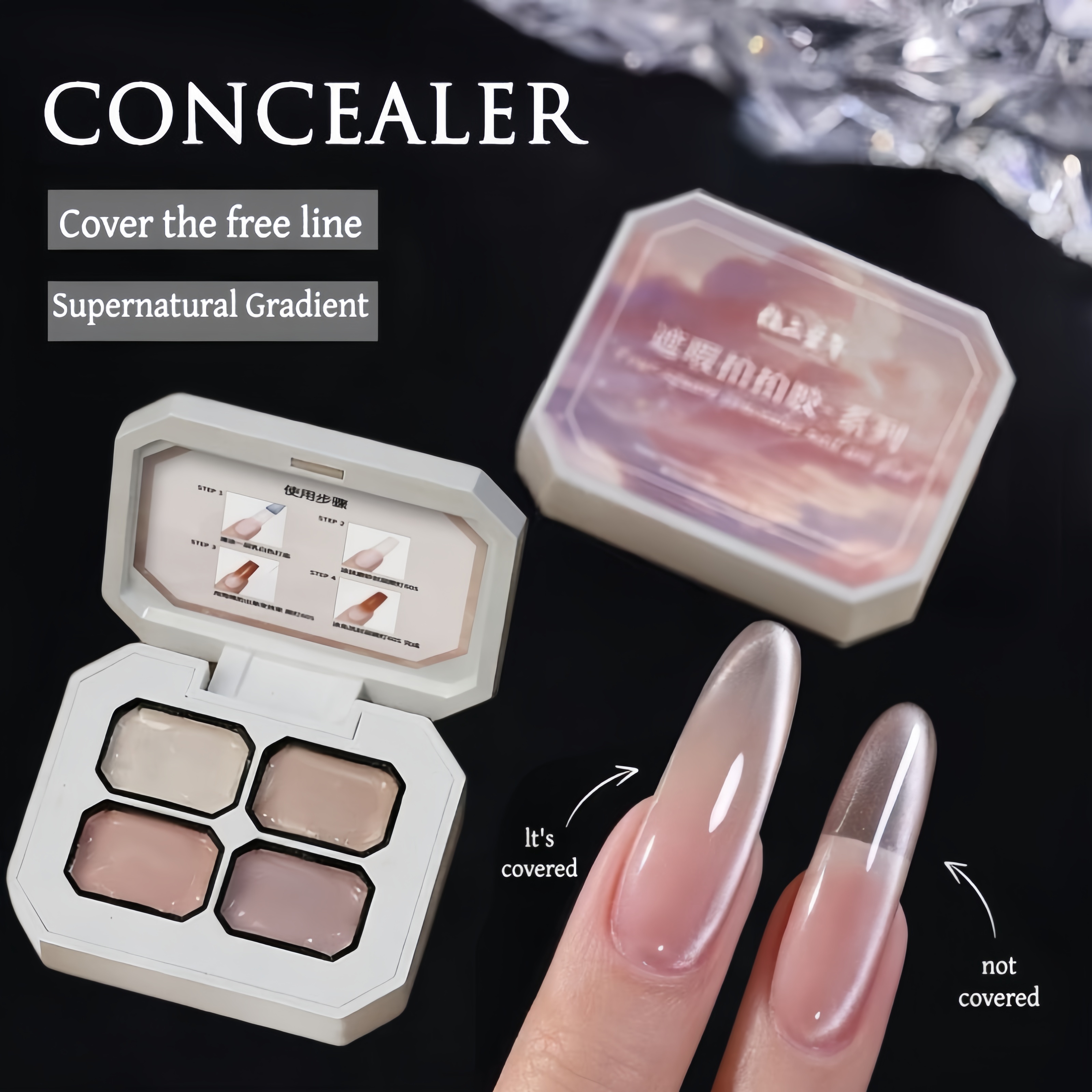 4 Colors concealer polular nud - Nail Art Halal 리뷰 및 가격