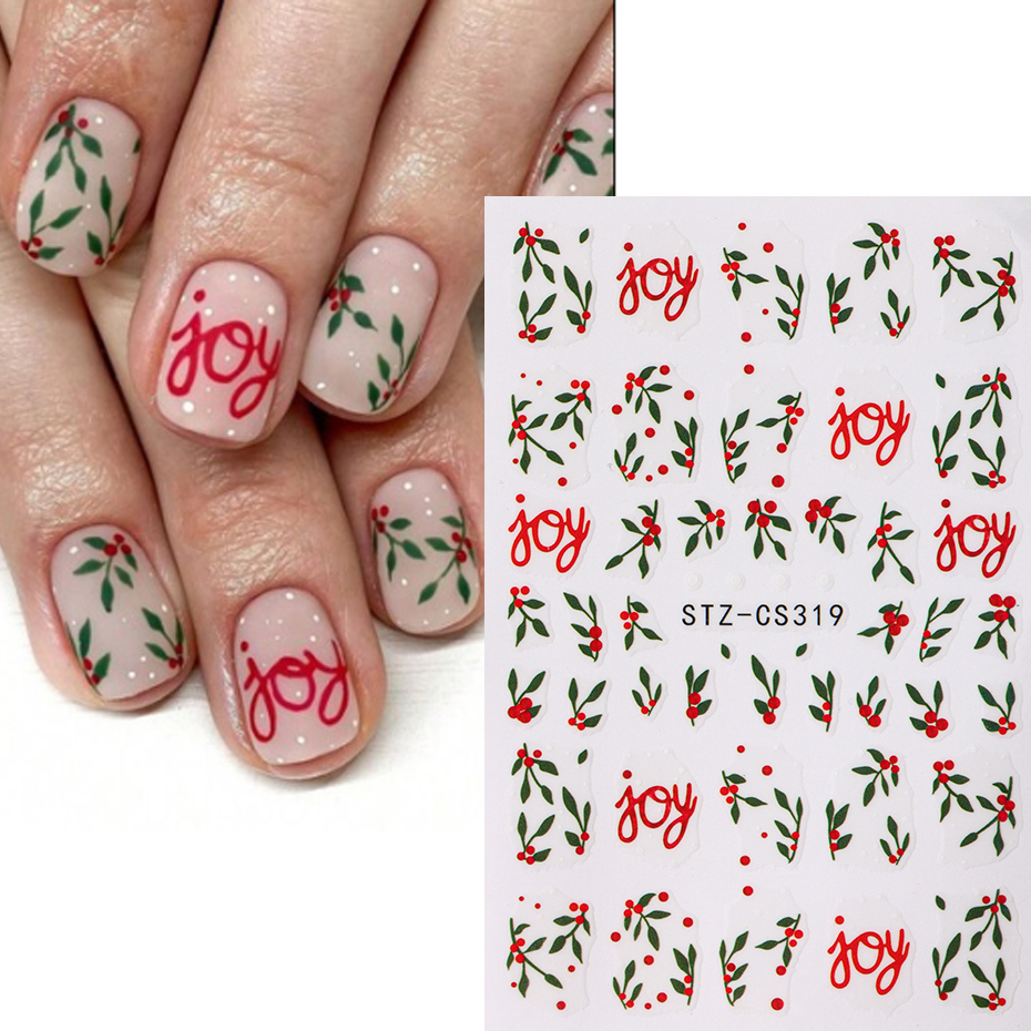 Christmas Santa Claus Elk Nail - Nail Art Xmas Stickers 리뷰 및 가격
