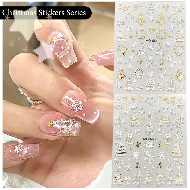 [TW]Gold Christmas Nail Art St - Nail Art Xmas Stickers 리뷰 및 가격