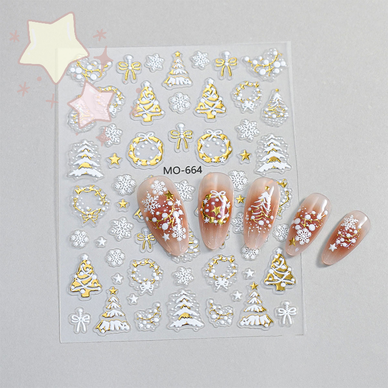 [TW]Gold Christmas Nail Art St - Nail Art Xmas Stickers 리뷰 및 가격