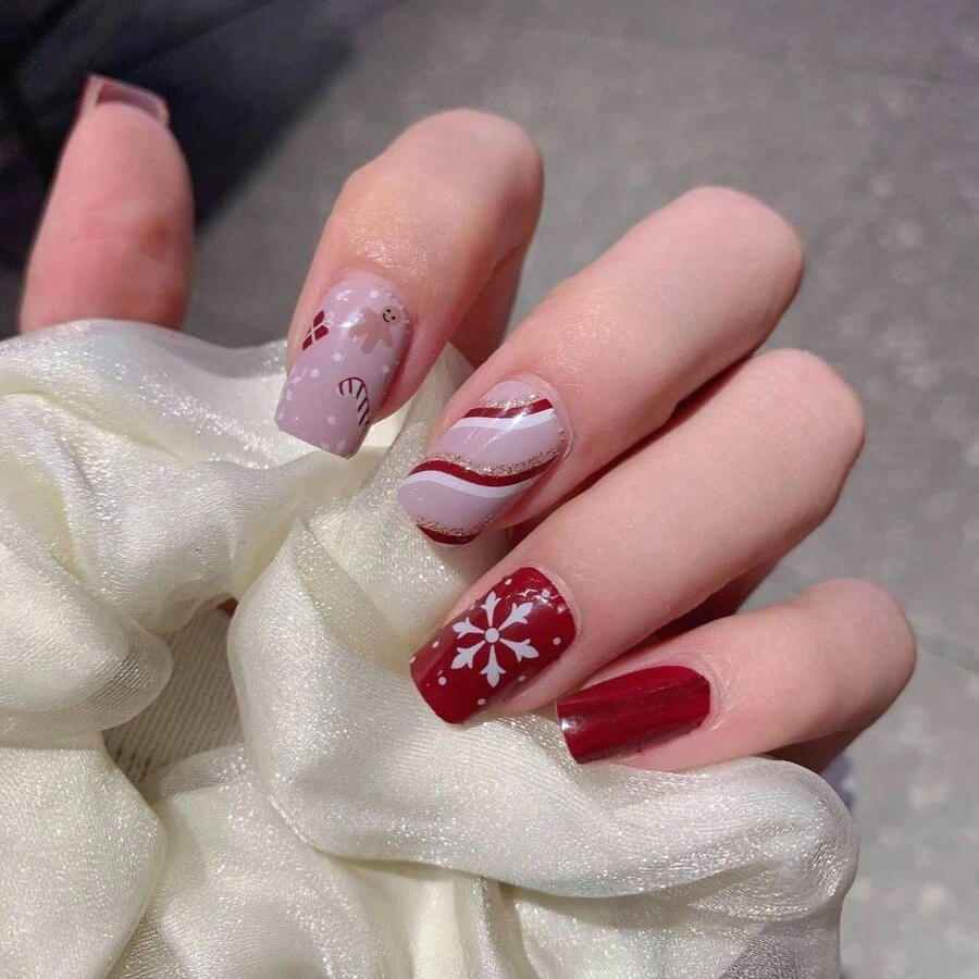 Winter Xmas Snowflake Nail Wra - Nail Art Xmas Stickers 리뷰 및 가격