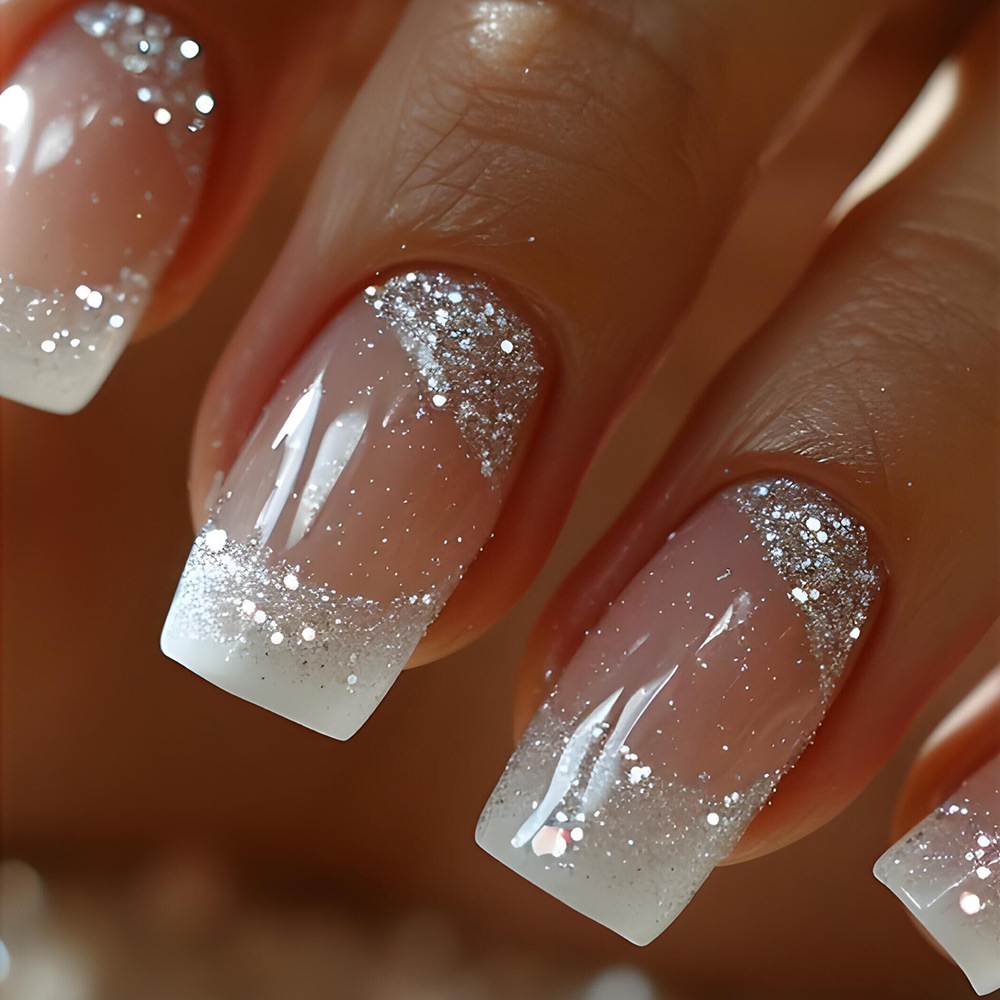 24pcs/set Medium Square fake n - Nail Art French Nails 리뷰 및 가격