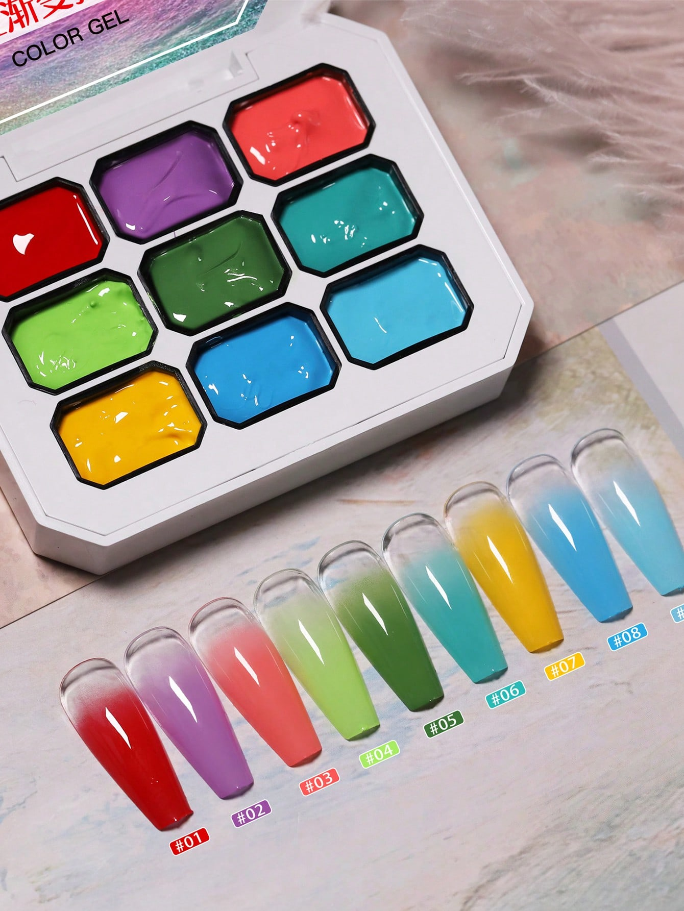 9-Color Summer Color Y2K Dopam - Nail Art Halal 리뷰 및 가격