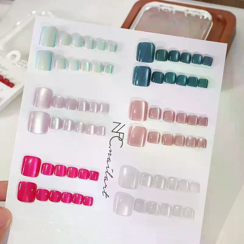10 Pcs/Box French Fake Nails G - Nail Art Extension Cat Eye 리뷰 및 가격