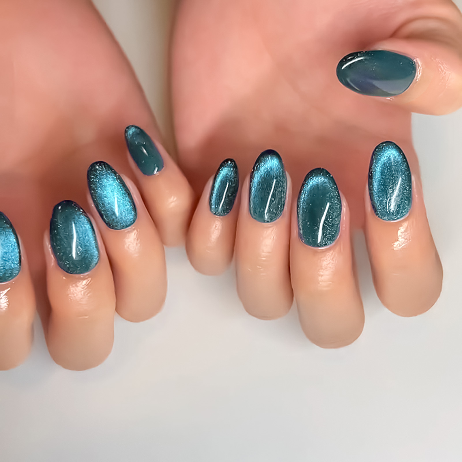 Blue Cat Eyes Resin Nail Exten - Nail Art Extension Cat Eye 리뷰 및 가격