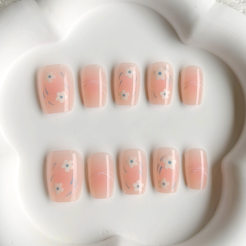 10Pcs Women Spring Fresh and D - Nail Art French Nails 리뷰 및 가격