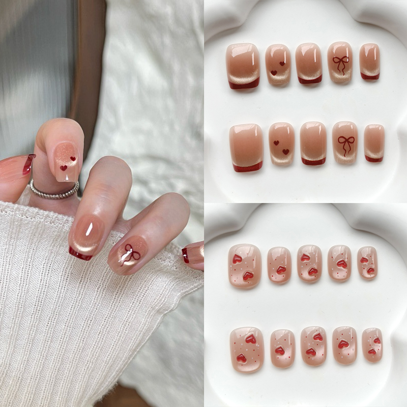 10Pcs French Style Cute Sweeth - Nail Art French Nails 리뷰 및 가격