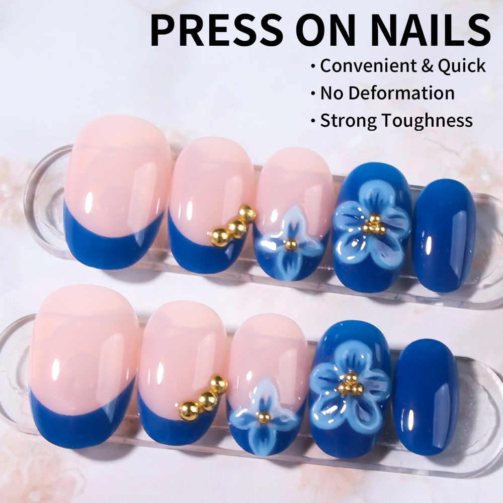 24pcs Short Oval 3D Gel Nail S - Nail Art Halal 리뷰 및 가격