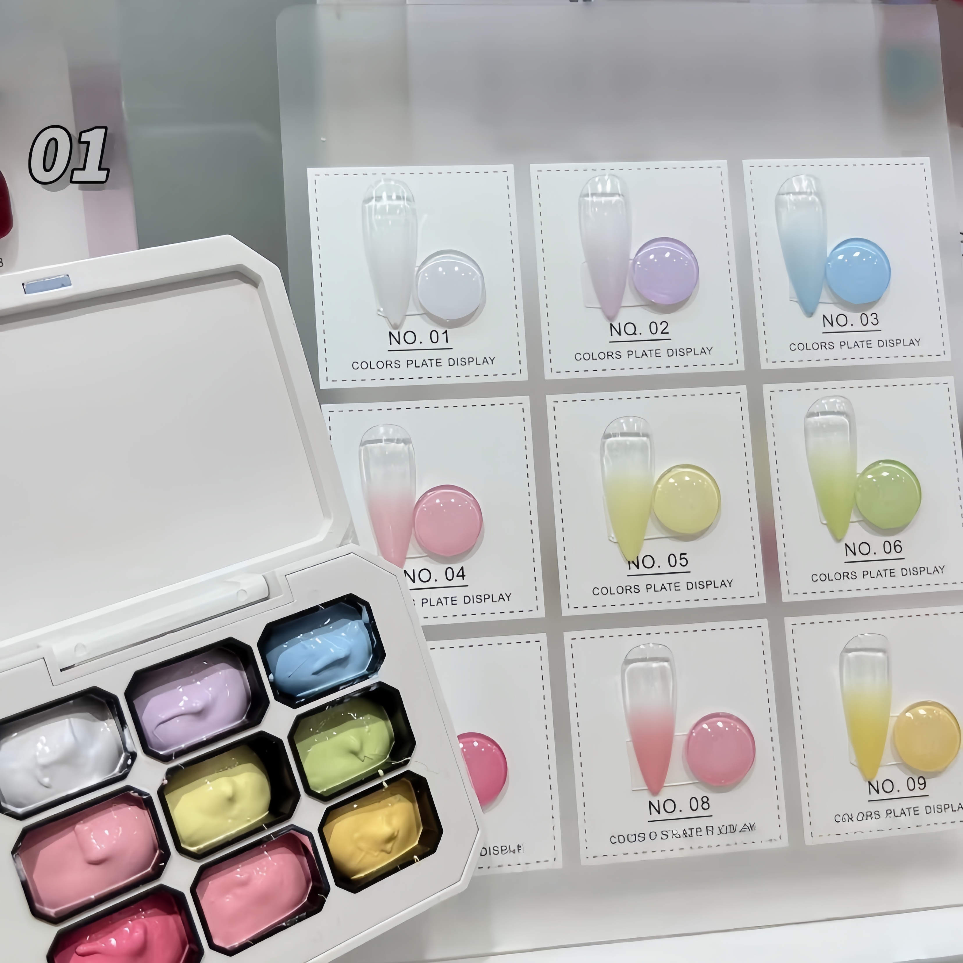 9-color solid nail polish,  Ma - Nail Art Halal 리뷰 및 가격