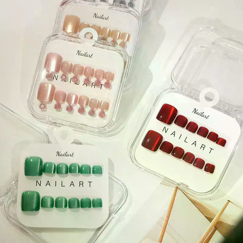 /Kuz/10 Pcs/Box French Fake Na - Nail Art Extension Cat Eye 리뷰 및 가격