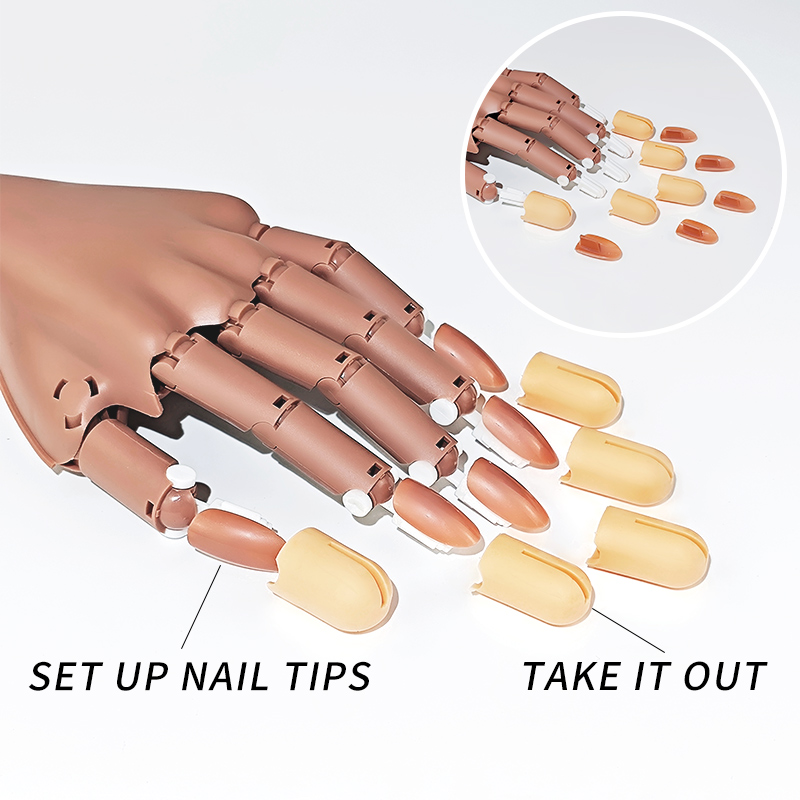 Nail Fake Practice Hand Movabl - Nail Art Overlay 리뷰 및 가격
