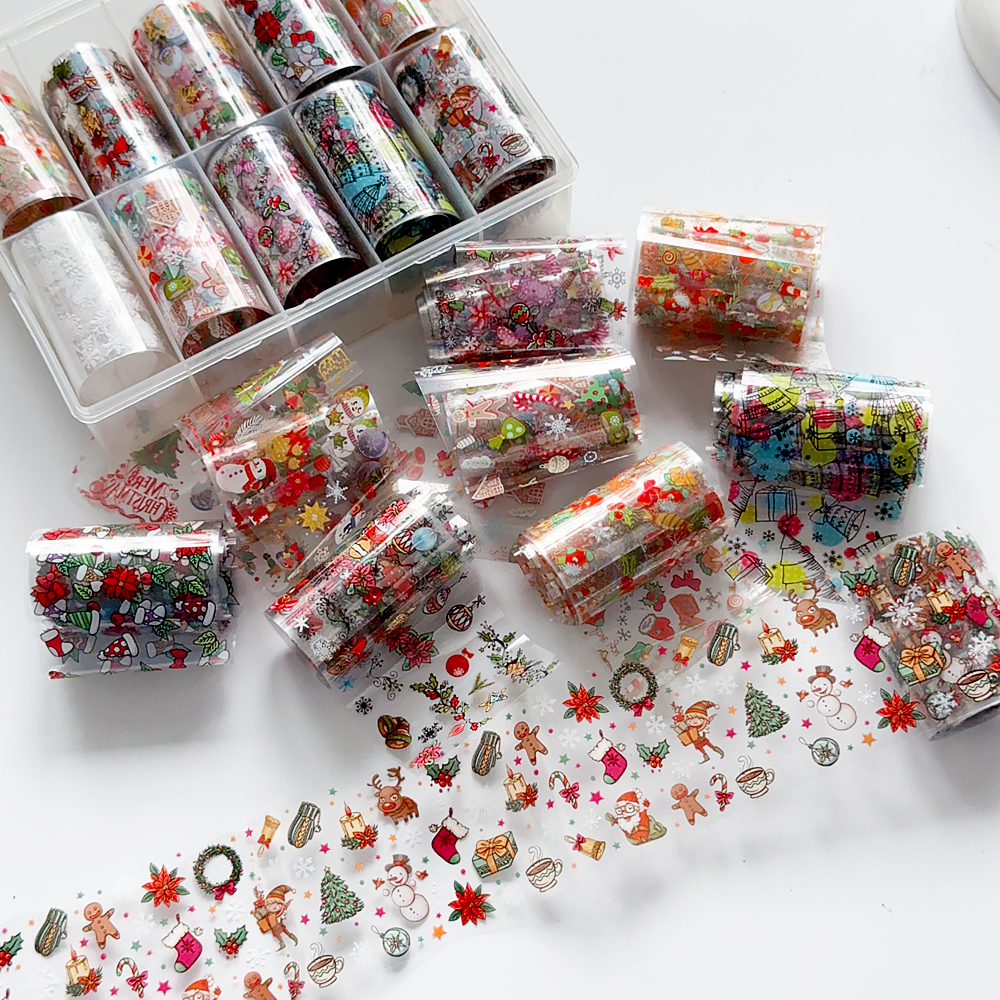 10 Rolls Christmas Nail Art Fo - Nail Art Xmas Stickers 리뷰 및 가격