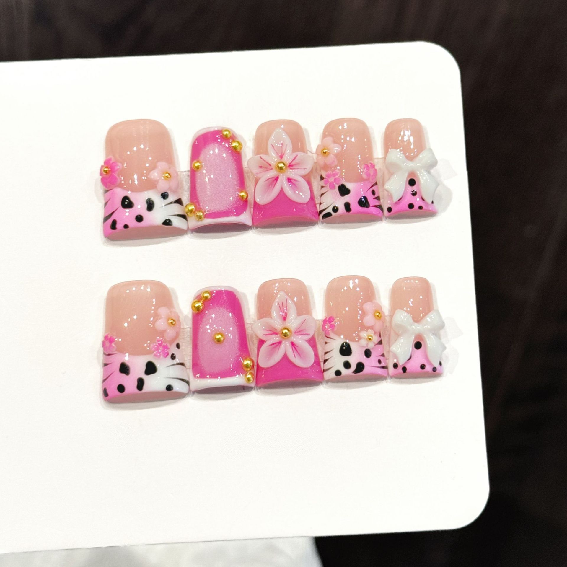 10pcs Ocean Style Fake Nails D - Nail Art French Nails 리뷰 및 가격