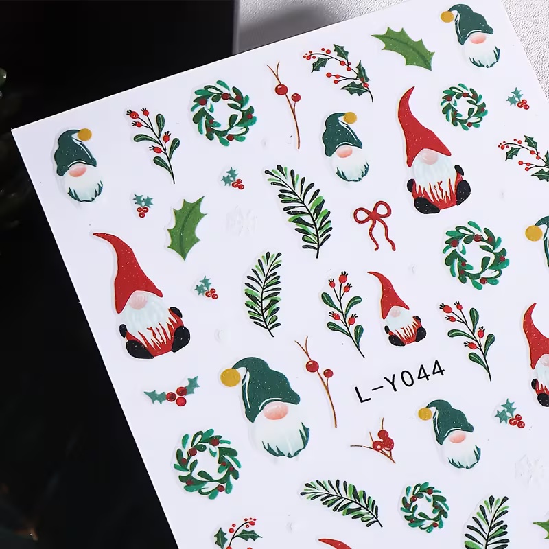 3D Luminous Christmas Nail Art - Nail Art Xmas Stickers 리뷰 및 가격