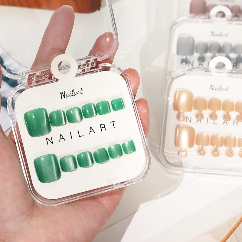 【B】10 Pcs/Box French Fake Nail - Nail Art Extension Cat Eye 리뷰 및 가격