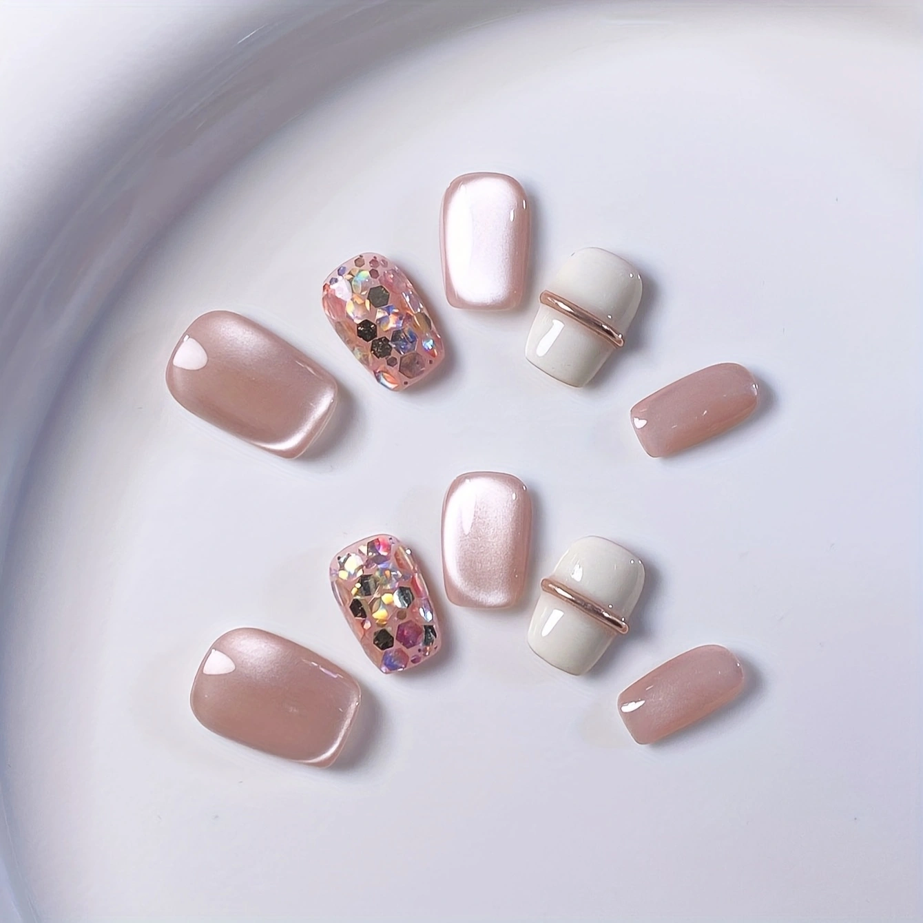 10 pieces of pure handmade alm - Nail Art French Nails 리뷰 및 가격
