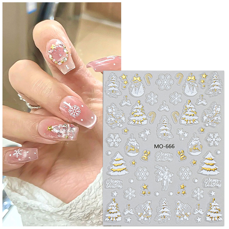Snowman Star Sliders Cartoon D - Nail Art Xmas Stickers 리뷰 및 가격